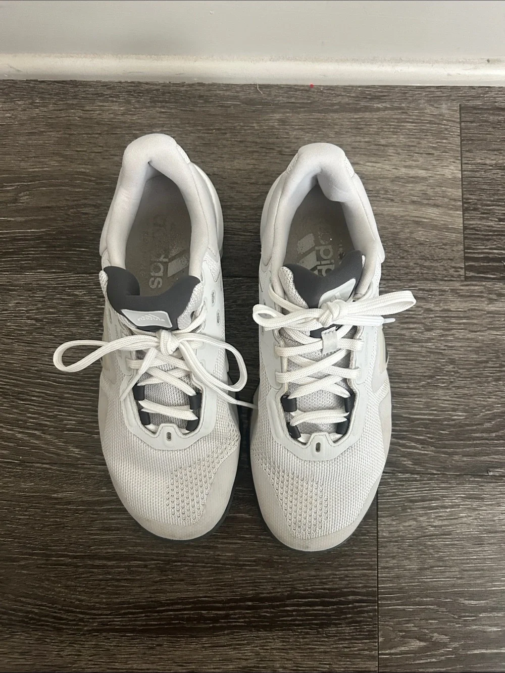 adidas Men's White and Gray Athletic Sneakers
